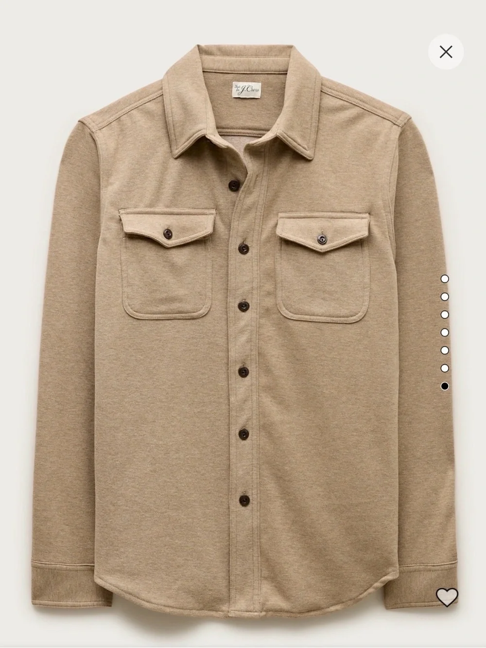 J. Crew Men's Neutral Beige Shirt Jacket